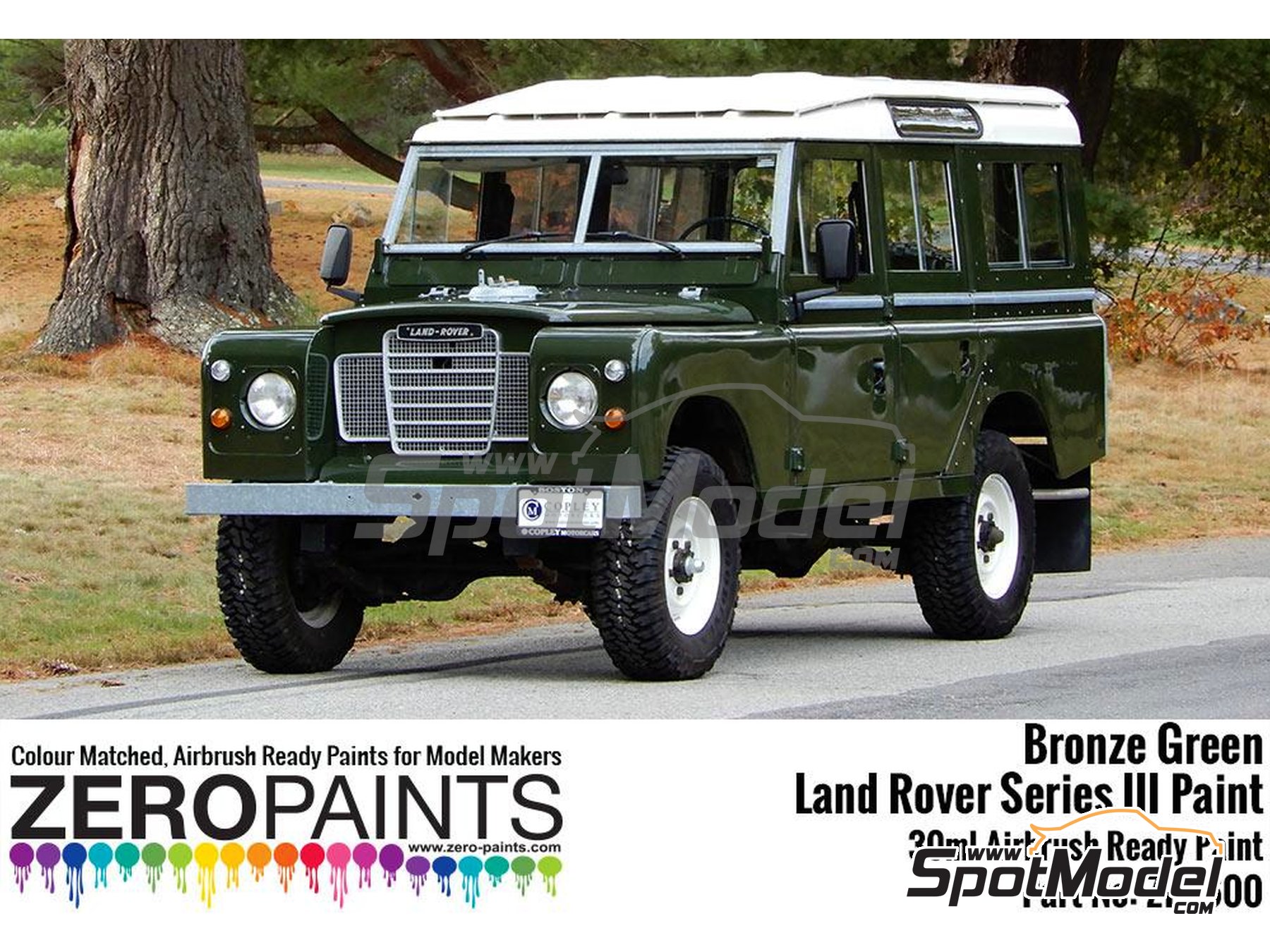 Zero Paints ZP1600HCC Paint for airbrush Bronze Green Land Rover